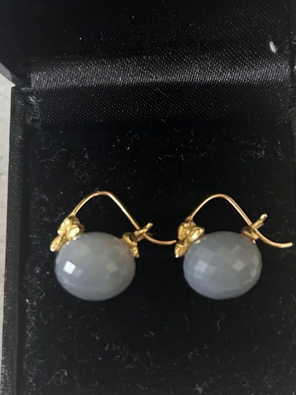 Gabrielle Sanchez 18k yg Moonstone mini flyer earrings